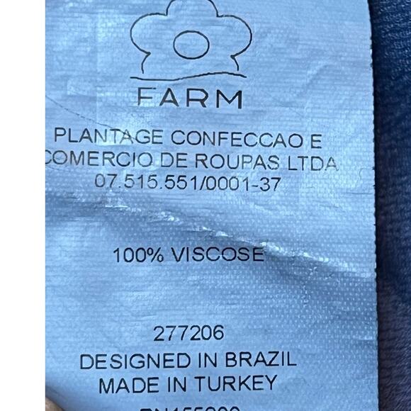 Farm for Anthropologie Women's Small Green/Blue Peacock Print Jungle Boho Pants - Picture 5 of 11